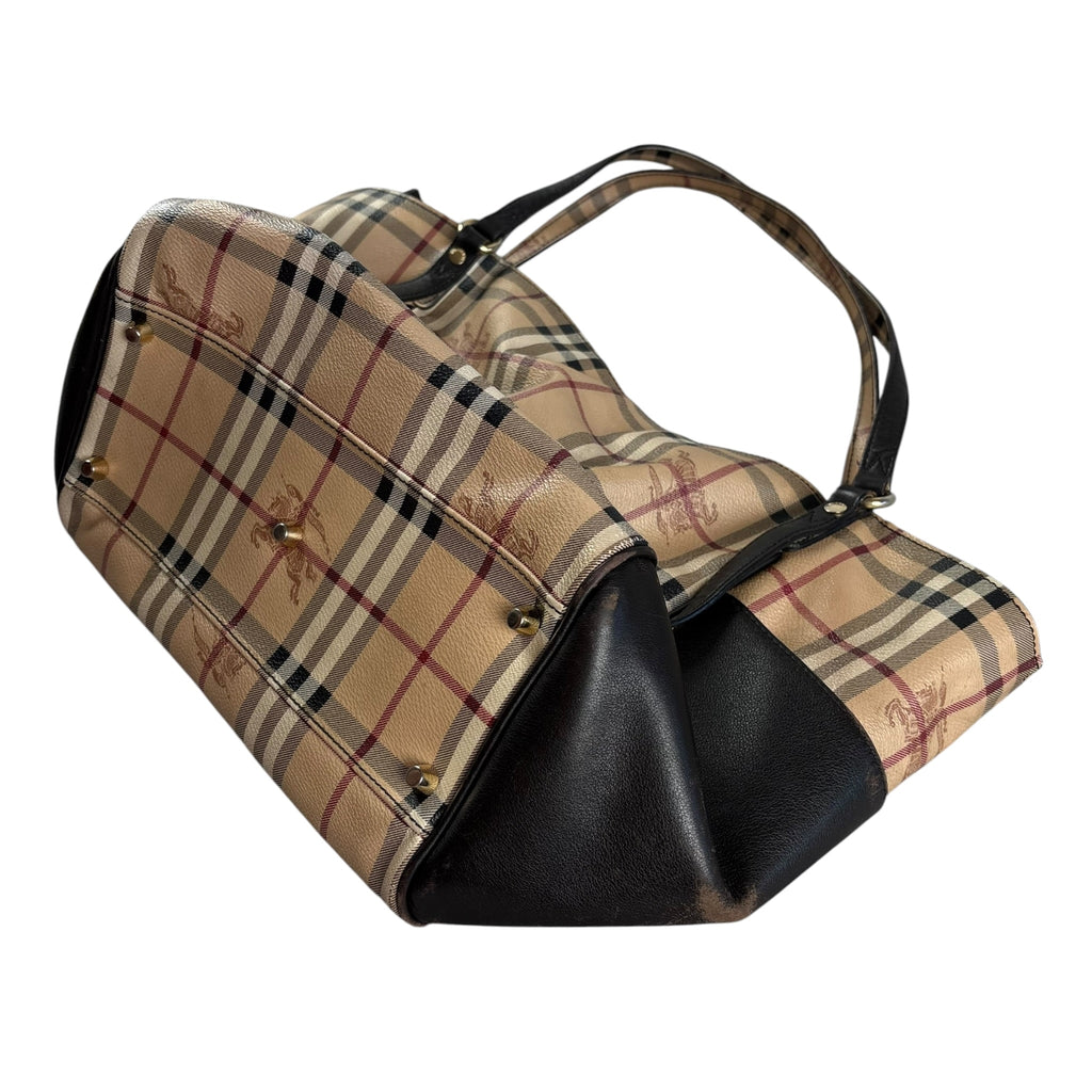 *Very Rare* Early 2000s Canterbary Leather Tote Bag by Burberry