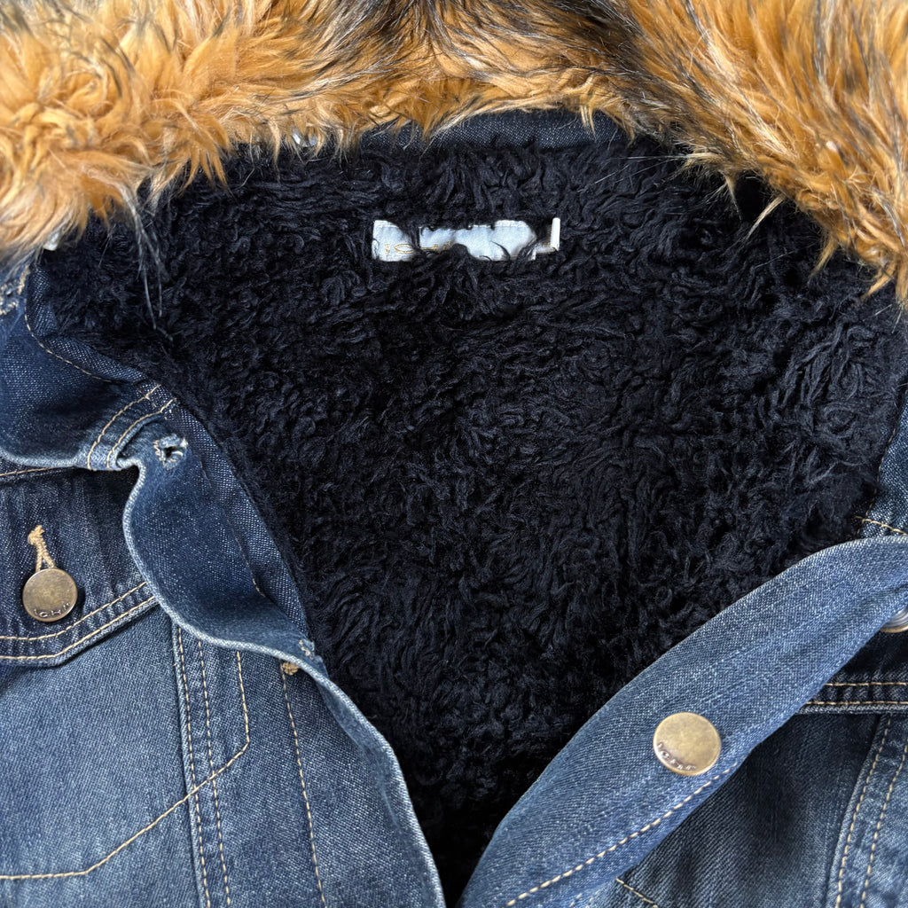 Vintage Y2K ICHI Faux Fur Jacket (M)