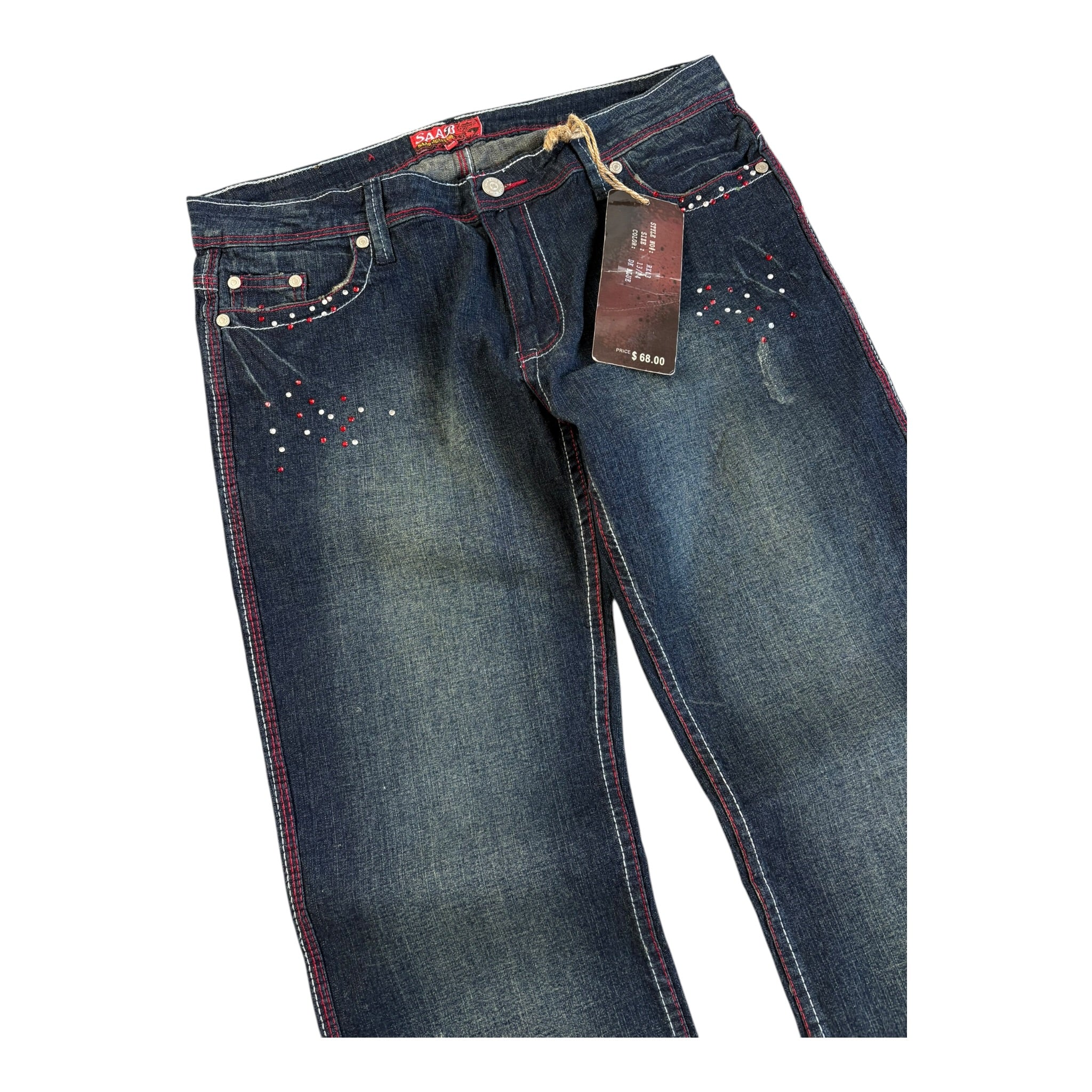 Vintage *Deadstock* SAAB Jeans early 2000s Bootcut Lowrise (31)