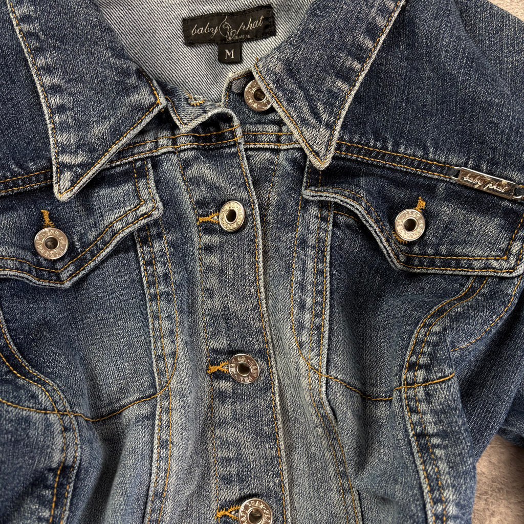 Early 2000s Baby Phat Jeans Jacket Tailled-Fit (M)
