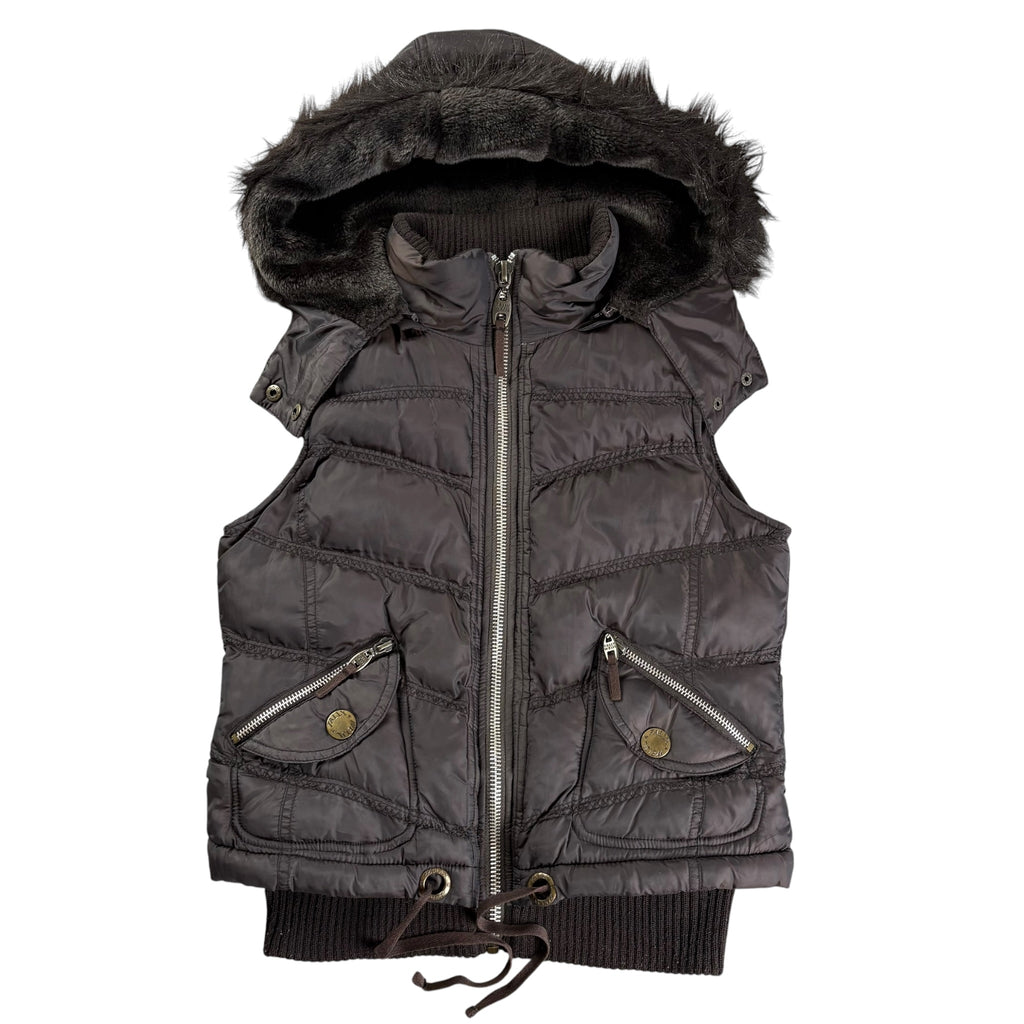 Vintage Cropped Tally Weijl Faux Fur Vest (S)