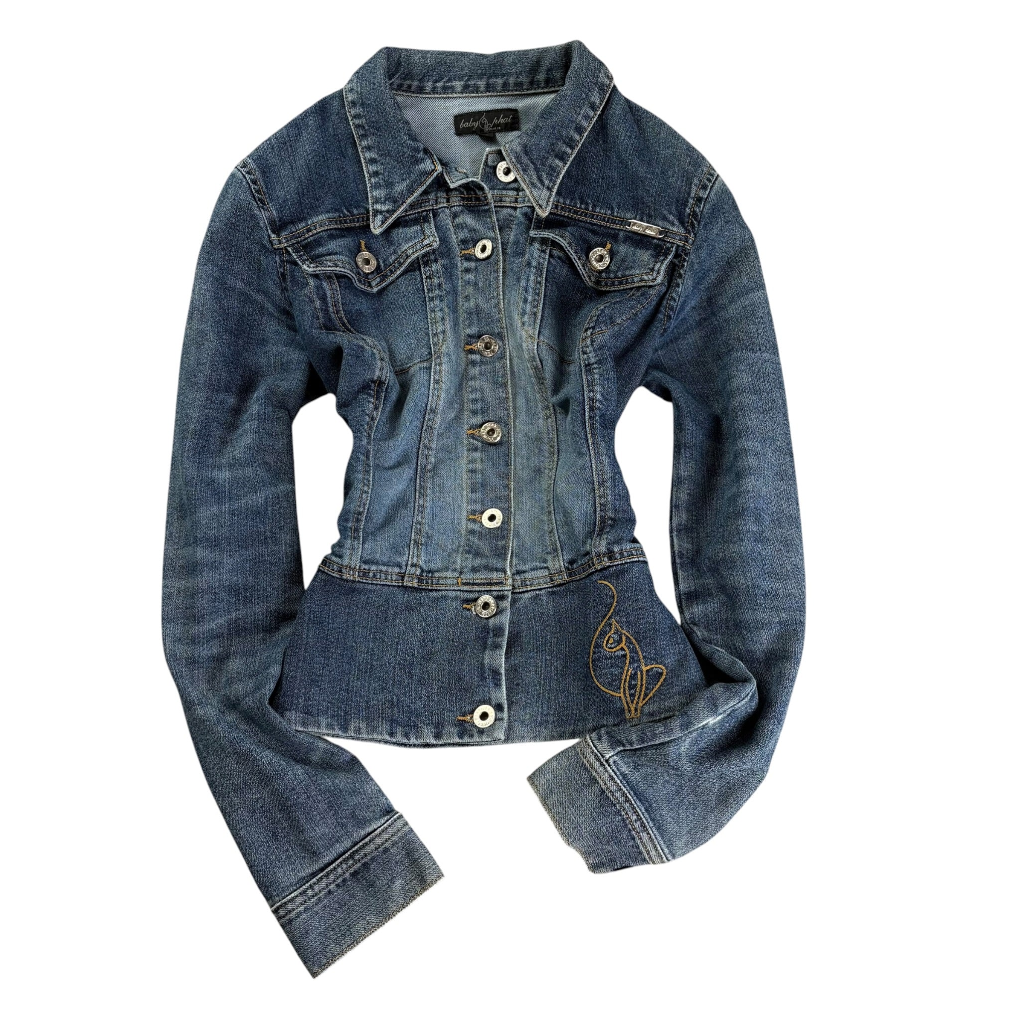 Early 2000s Baby Phat Jeans Jacket Tailled-Fit (M)