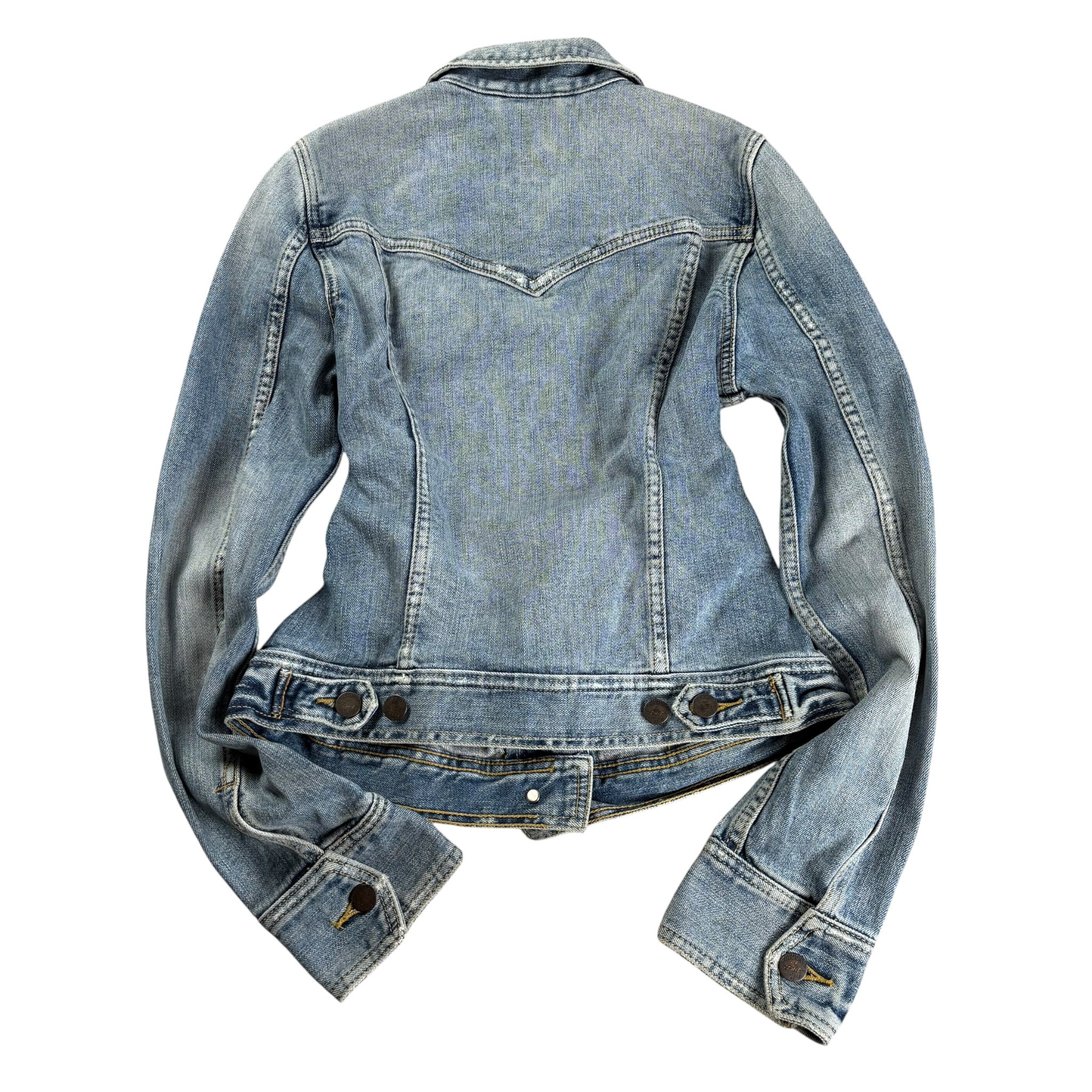 2000s Y2K Abercrombie & Fitch Washed Skinny-Fit Jeans Jacket (M)