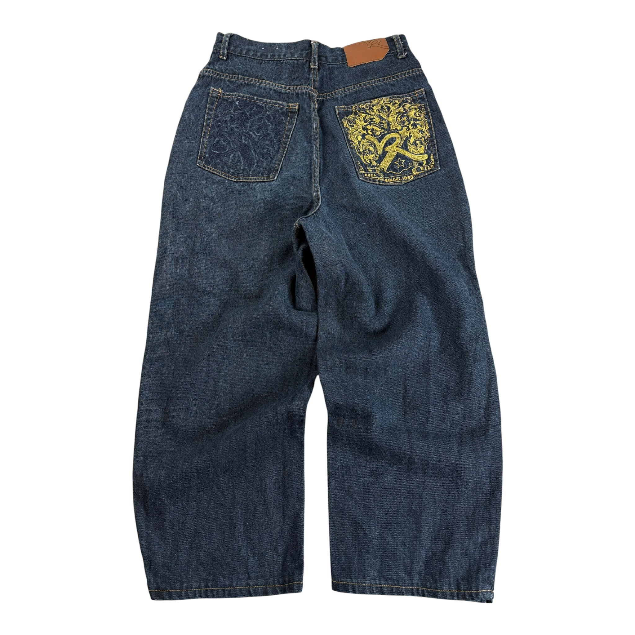 Vintage Embroidered Baggy Rocawear Backprint Jeans (S)