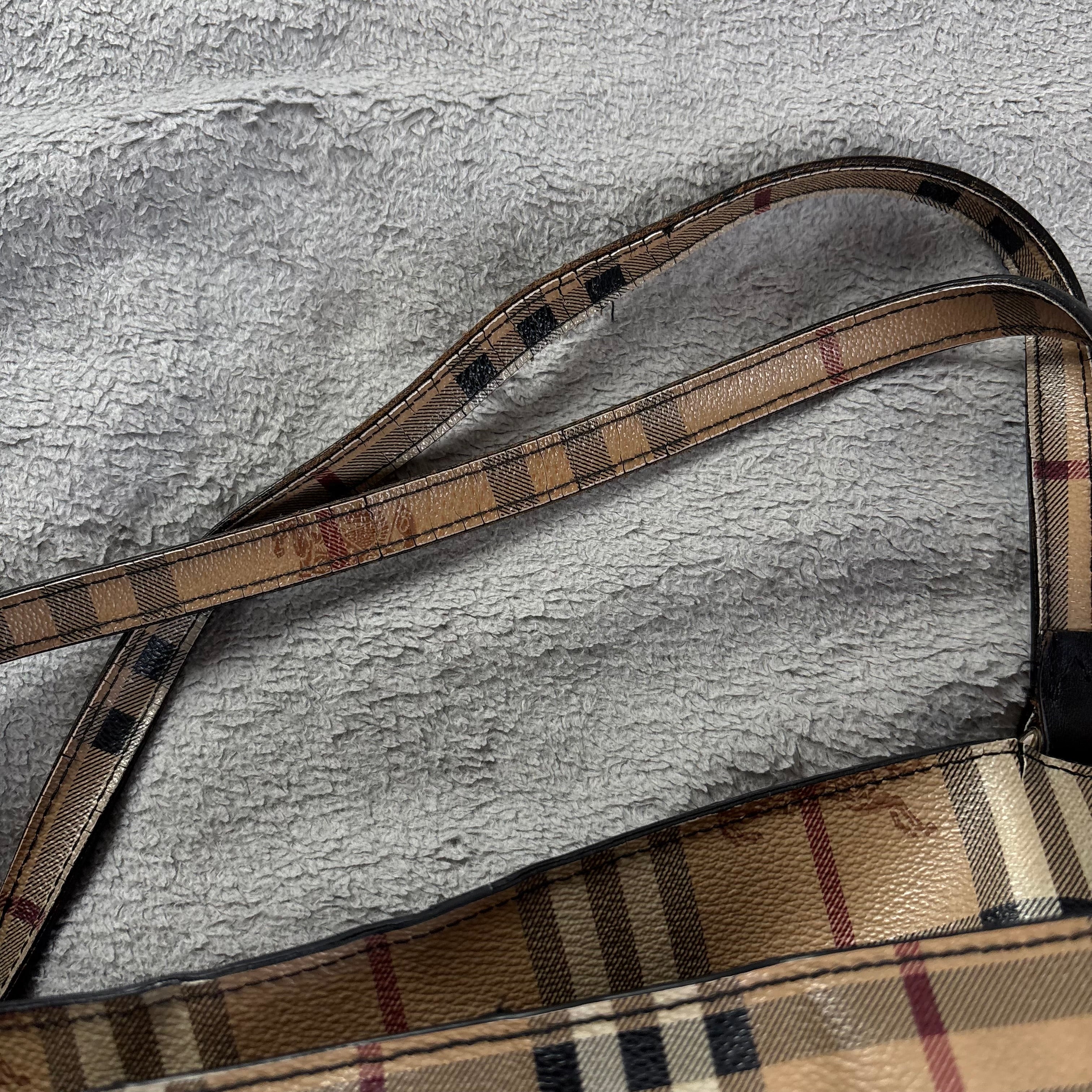 *Very Rare* Early 2000s Canterbary Leather Tote Bag by Burberry