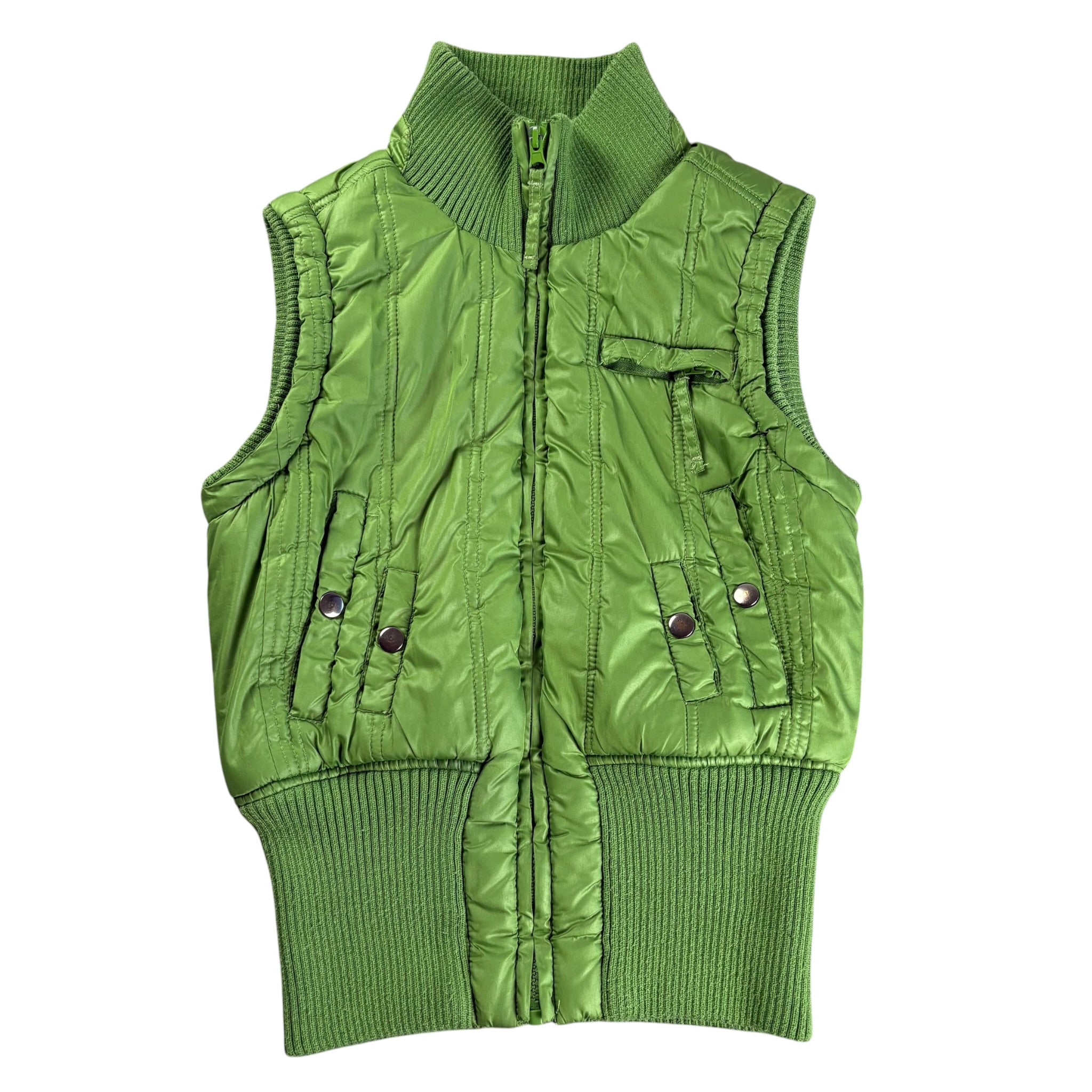 Super Cool Y2K Cropped Vest Tight Waist (S)