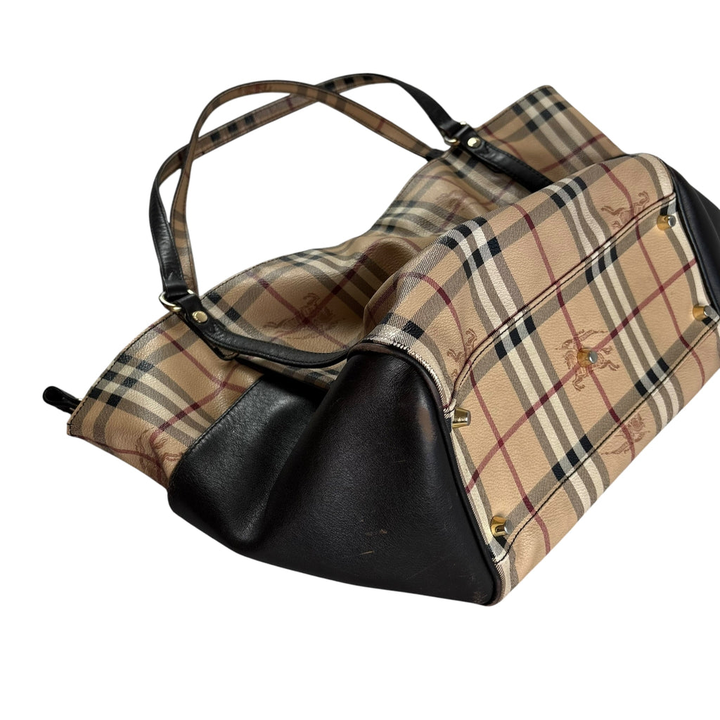 *Very Rare* Early 2000s Canterbary Leather Tote Bag by Burberry