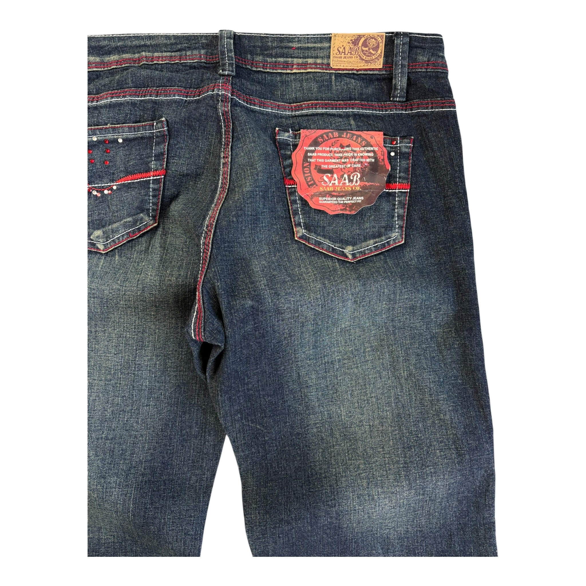 Vintage *Deadstock* SAAB Jeans early 2000s Bootcut Lowrise (31)