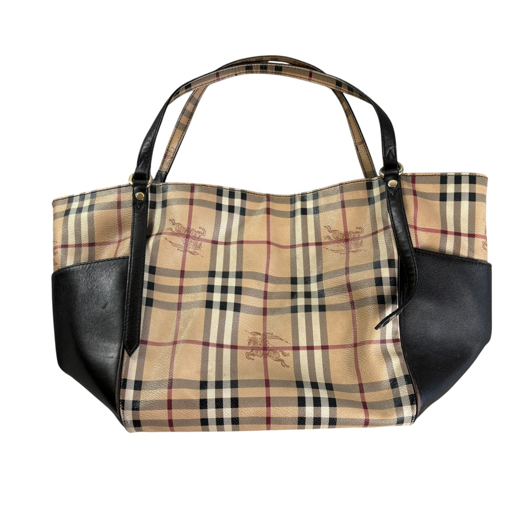 *Very Rare* Early 2000s Canterbary Leather Tote Bag by Burberry
