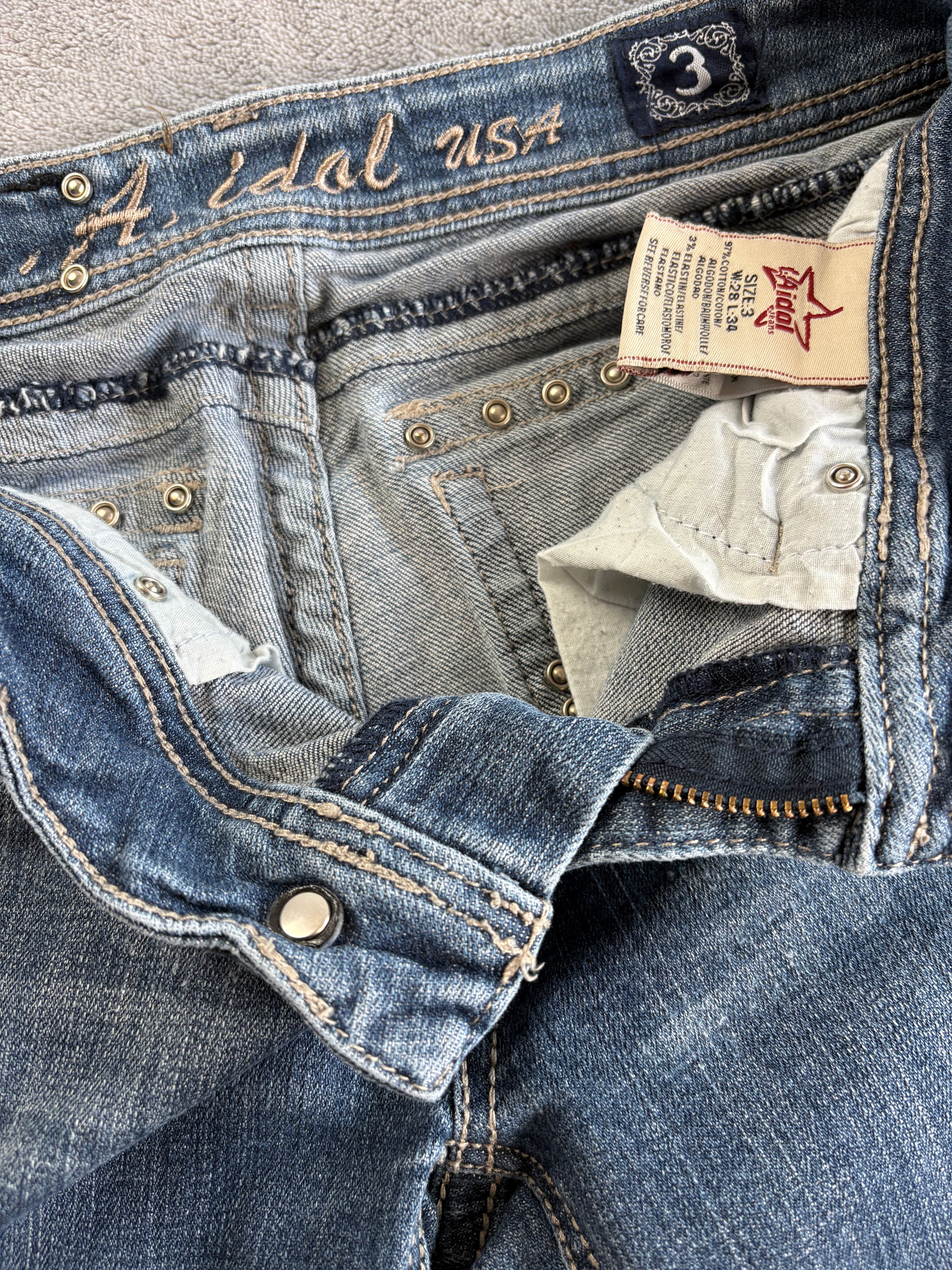 Vintage LA Idol USA Jeans Bootcut Super Lowrise (28)