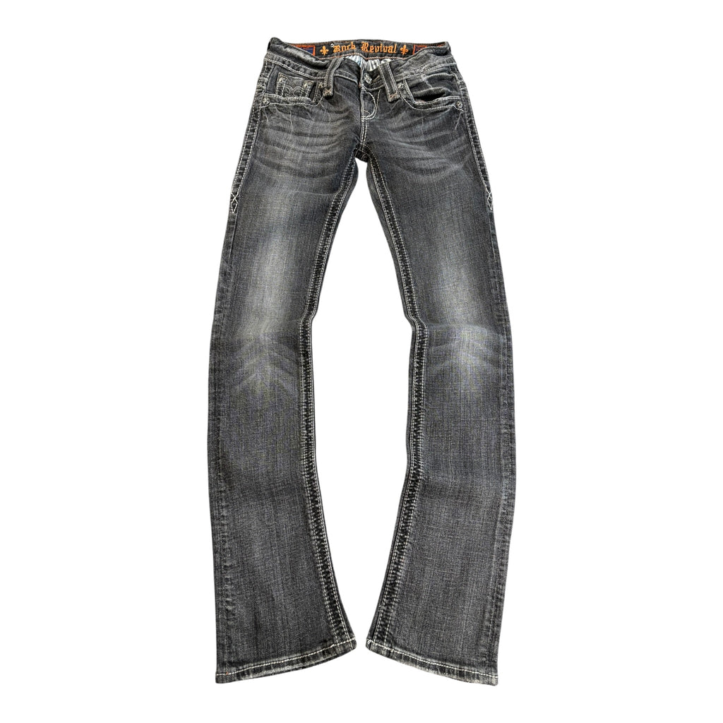 Vintage Rock Revival Jeans Christina Straight Lowrise (26)