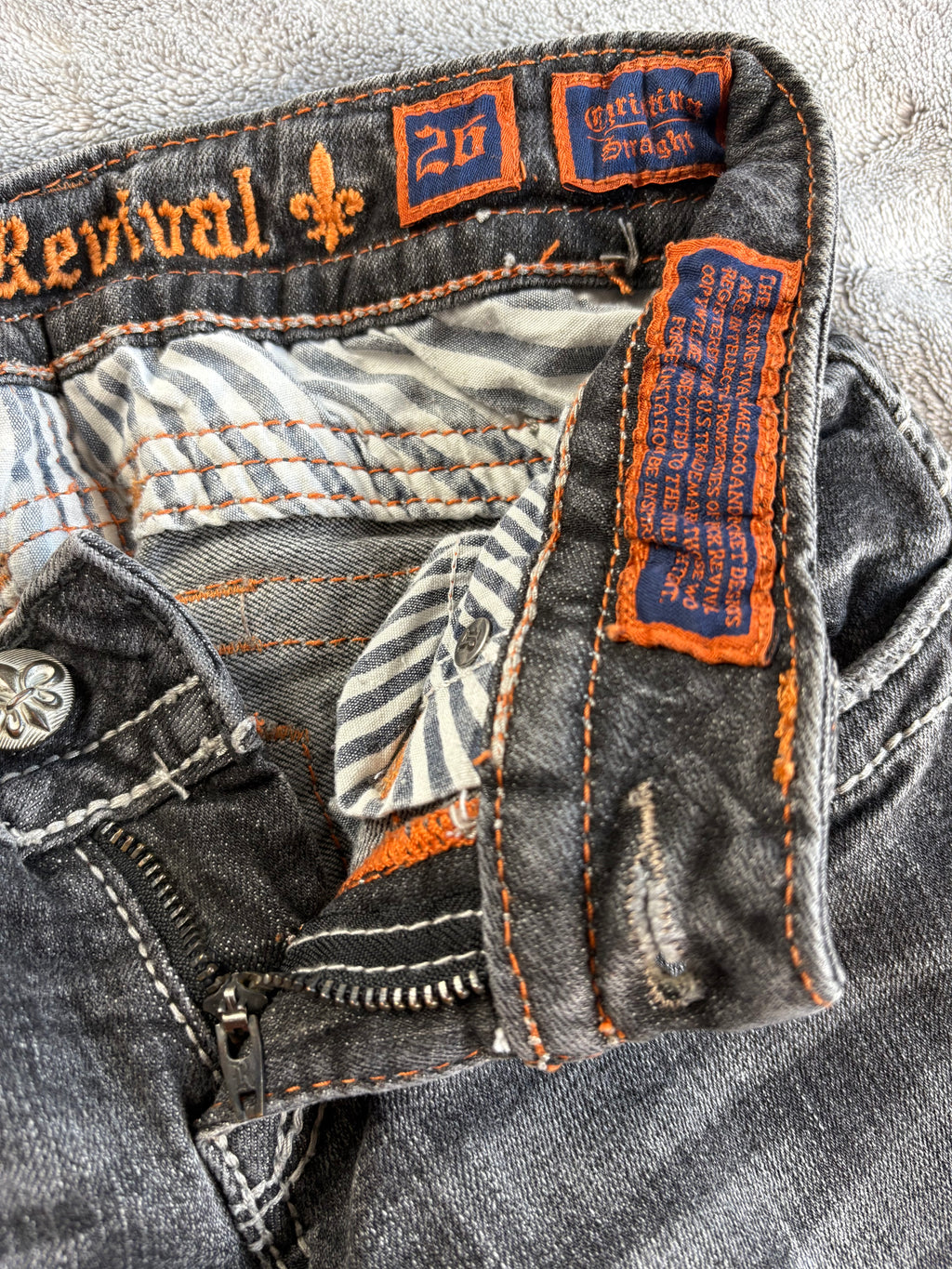 Vintage Rock Revival Jeans Christina Straight Lowrise (26)