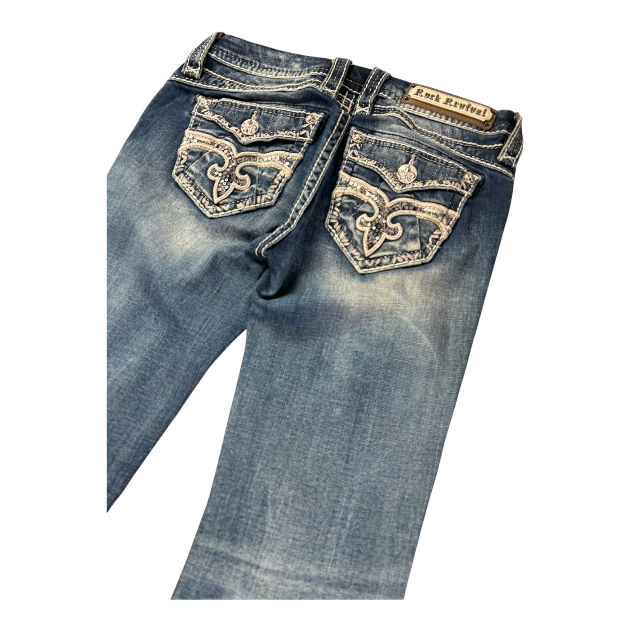 Vintage Rock Revival Jeans Staceya Bootcut Lowrise (27)