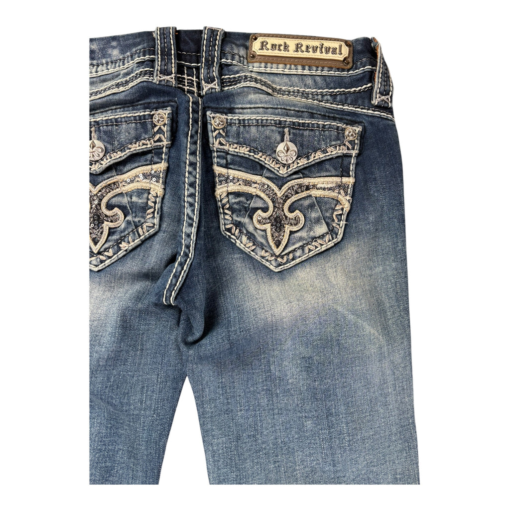 Vintage Rock Revival Jeans Staceya Bootcut Lowrise (27)