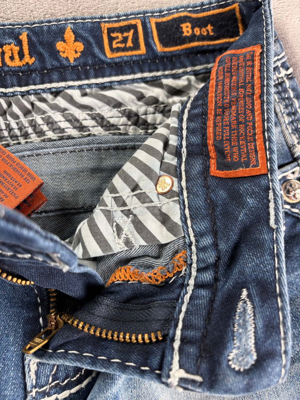 Vintage Rock Revival Jeans Staceya Bootcut Lowrise (27)