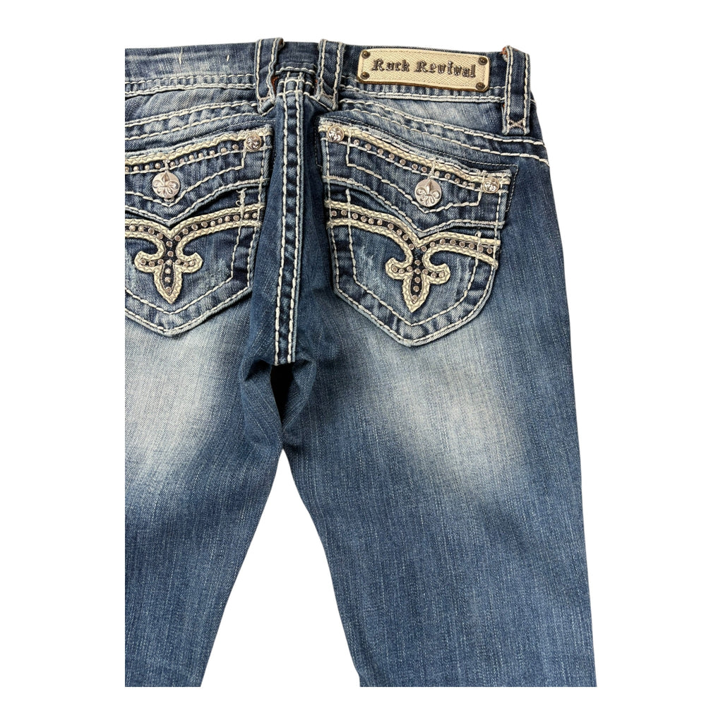 Vintage Rock Revival Jeans Bluebell Straight Lowrise (26)