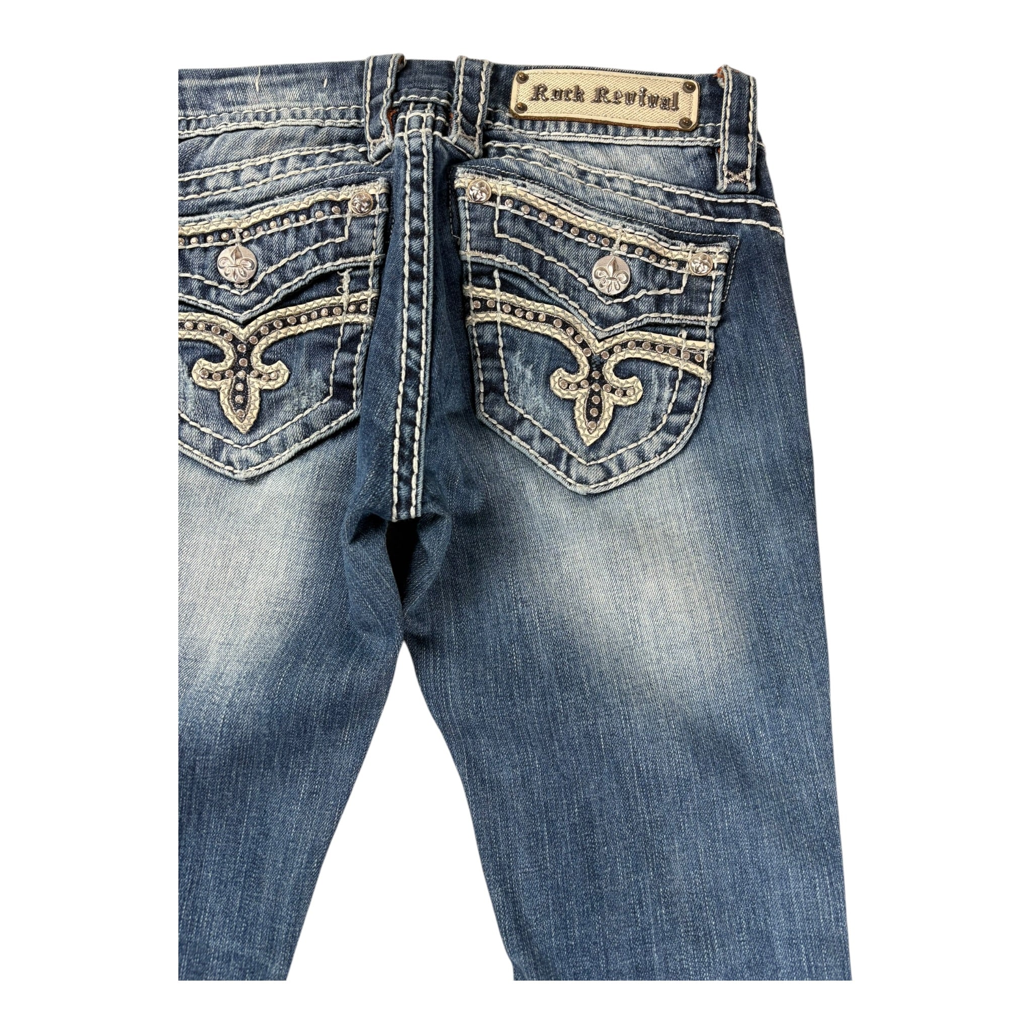 Vintage Rock Revival Jeans Bluebell Straight Lowrise (26)