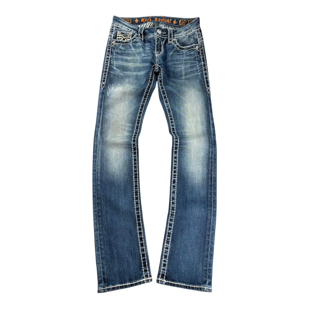 Vintage Rock Revival Jeans Bluebell Straight Lowrise (26)