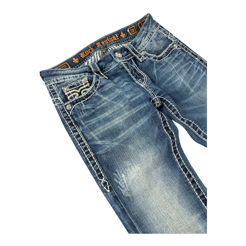 Vintage Rock Revival Jeans Bluebell Straight Lowrise (26)